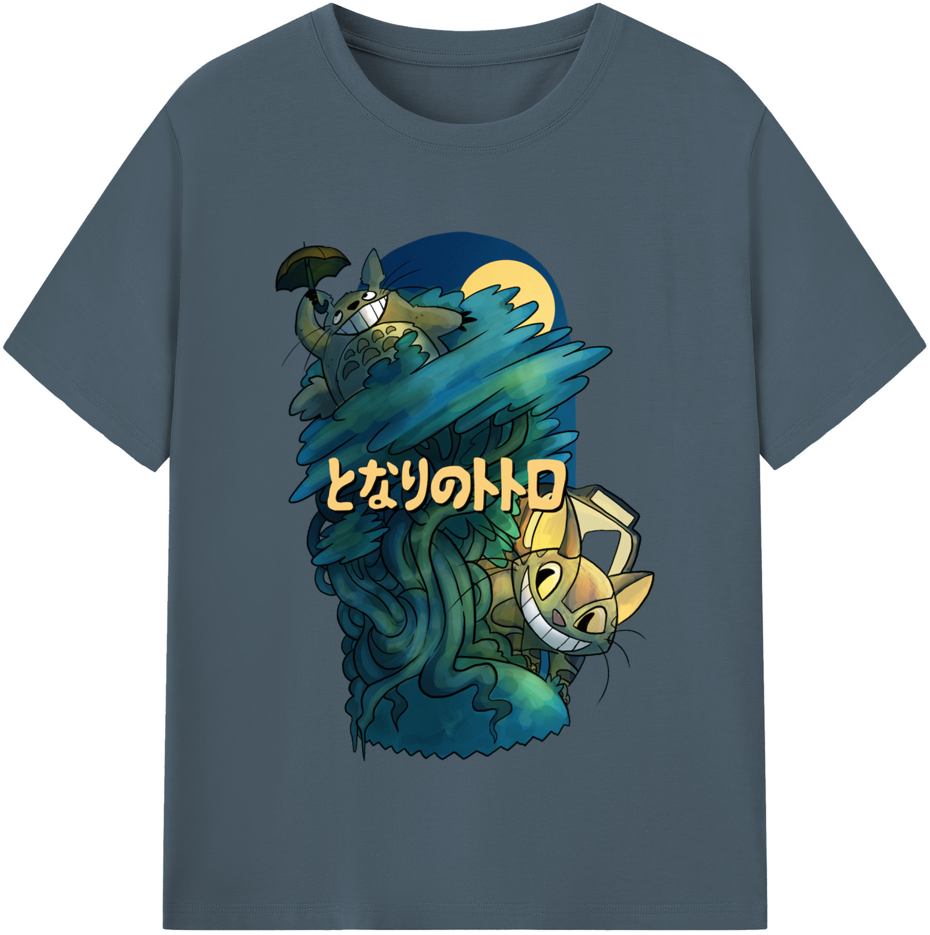 （画像用） となりのトトロ 草壁メイ 草壁サツキ My Neighbor Totoro Satsuki Kusakabe Mei Kusakabe 綿100％半袖Tシャツ（フロントプリント）